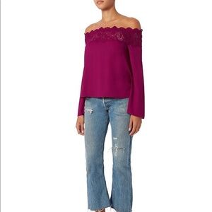 • Intermix • Behati Lace Off The Shoulder Top Smal